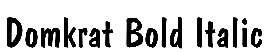 Domkrat Bold Italic Font Download Free